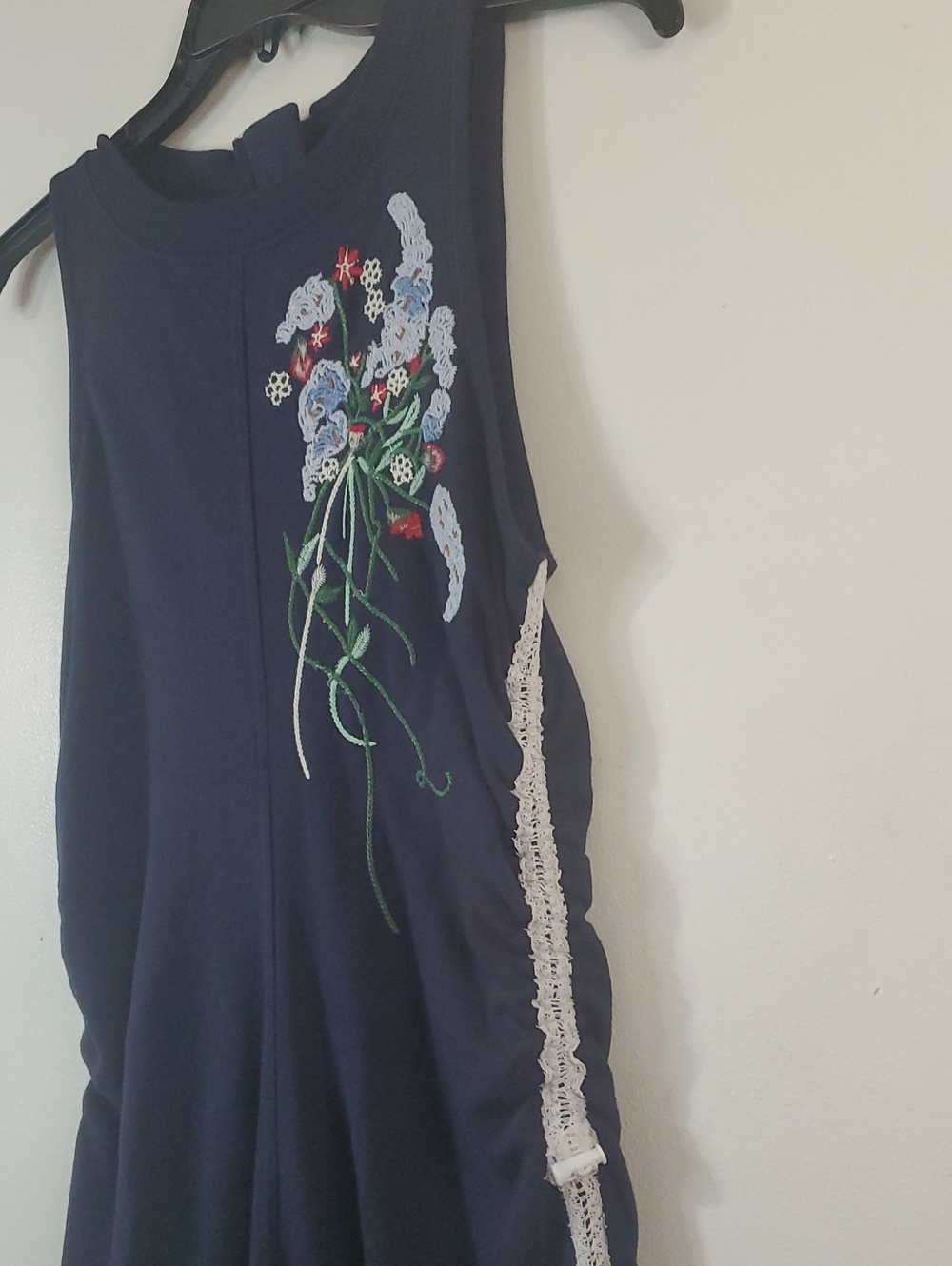 Anthropologie Daily Practice Sports Start Sleeveless Embroidered Midi Dress Sm - Picture 6 of 15